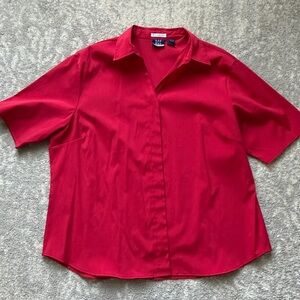DCC Red button blouse -  size 2XL